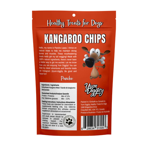 Yum Diggity  Kangaroo Jerky Chips 100g