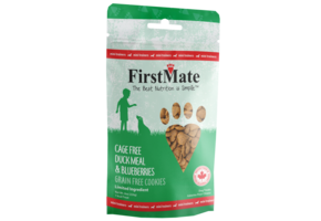 FirstMate Mini Dog Treats GF Duck & Blueberries 8oz