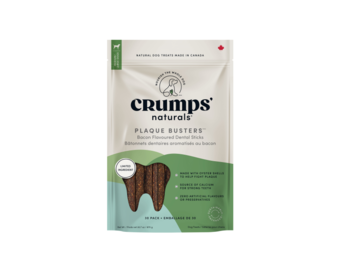 Crumps' Naturals Dog Plaque Busters Bacon 7" 10 pk