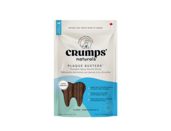 Crumps' Naturals Dog Plaque Busters Pumpkin 7" 10 pk