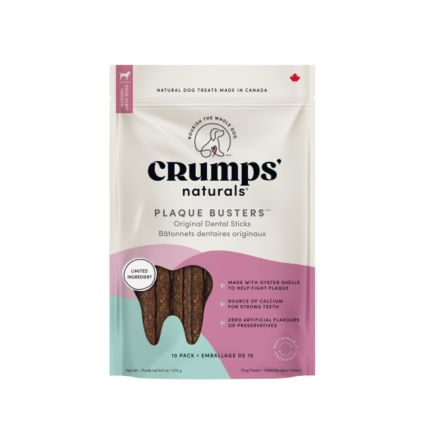 Crumps' Naturals Dog Plaque Busters Original 7" 10 pk
