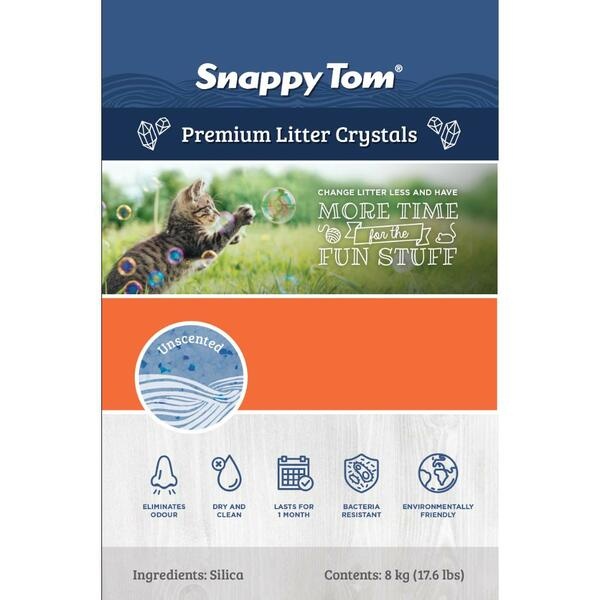 Snappy Tom Crystal Natural Blue Litter Unscented 8 kg