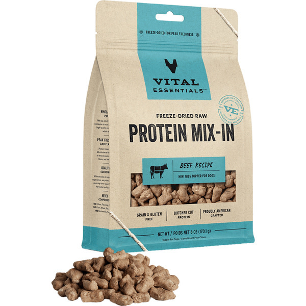 Vital Essentials FD Mix-In Beef Topper Mini Nibs 6OZ