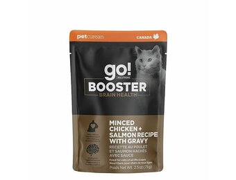 GO! Booster Brain Health Minced Chicken + Salmon 2.5oz Cat