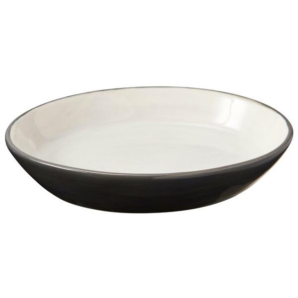 2 Tone Gray Oval Dish 6" Cat