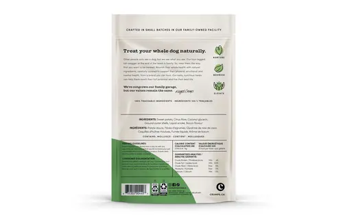 Crumps' Naturals Dog Plaque Busters Bacon 7" 10 pk