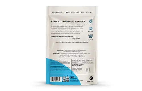 Crumps' Naturals Dog Plaque Busters Pumpkin 7" 10 pk