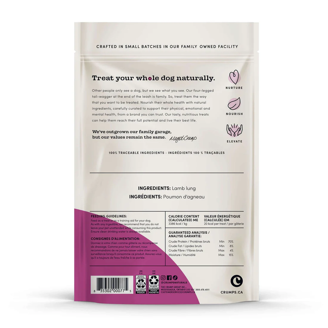 Crumps' Dog Lamb Chops 110g