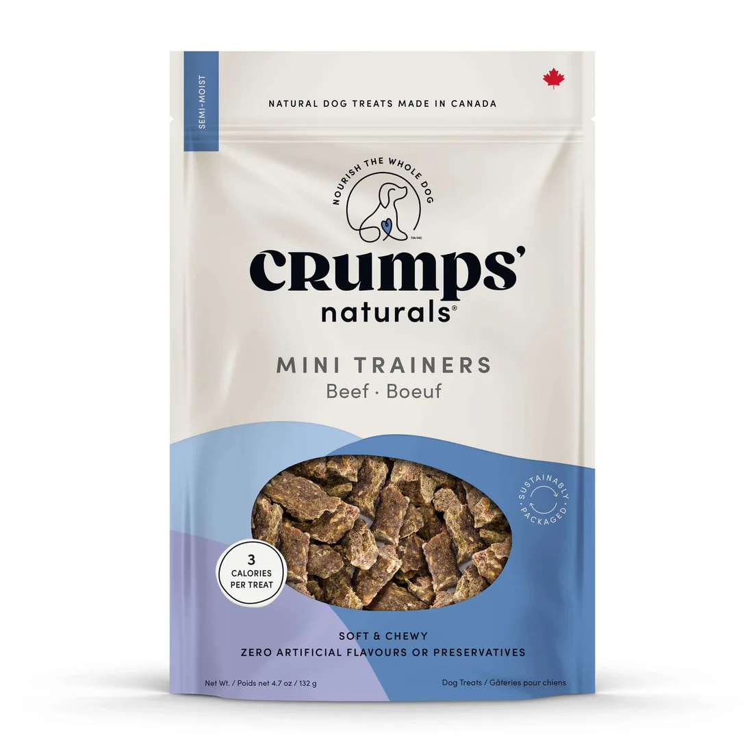 Crumps Mini Trainers Semi Moist Beef Dog 119 g