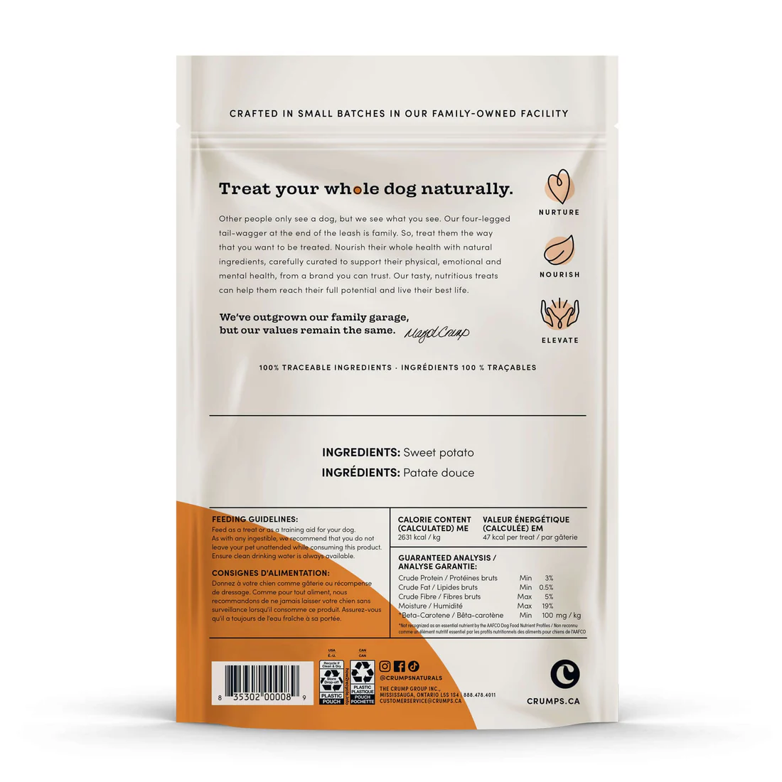 Crumps Sweet Potato Chews Dog 160 g