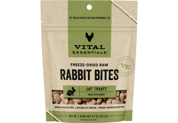 Vital Essentials FD Rabbit Bites  .9oz Cat Treat