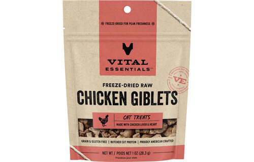 Vital Essentials FD Chicken Giblets 1oz Cat Treat