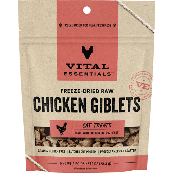 Vital Essentials FD Chicken Giblets 1oz Cat Treat