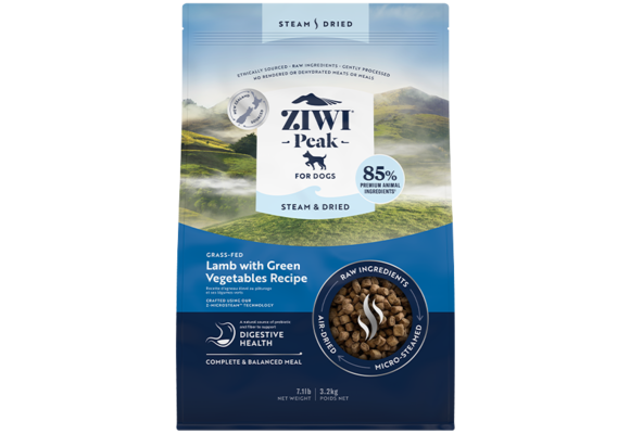ZIWI Peak Dog Steam-Dried Lamb w/Green Vegetables 3.2 kg