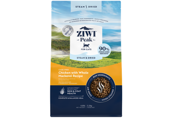 ZIWI Peak Cat Steam-Dried Chicken w/Whole Mackerel 2.2 kg
