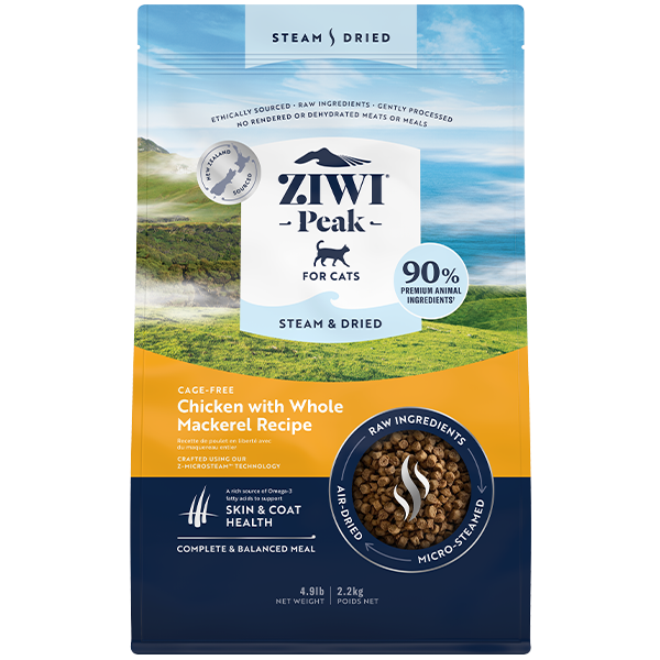 ZIWI Peak Cat Steam-Dried Chicken w/Whole Mackerel 2.2 kg