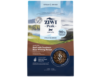 ZIWI Peak Cat Steam-Dried Beef w/S Blue Whiting 2.2 kg