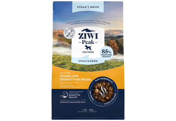 ZIWI Peak Dog Steam-Dried Chicken w/Orchard Fruits 800g