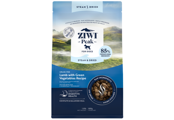 ZIWI Peak Dog Steam-Dried Lamb w/Green Vegetables 800g