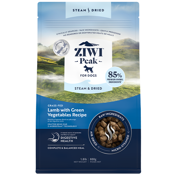 ZIWI Peak Dog Steam-Dried Lamb w/Green Vegetables 800g