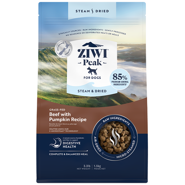 ZIWI Peak Dog Steam-Dried Beef w/Pumpkin 1.5kg