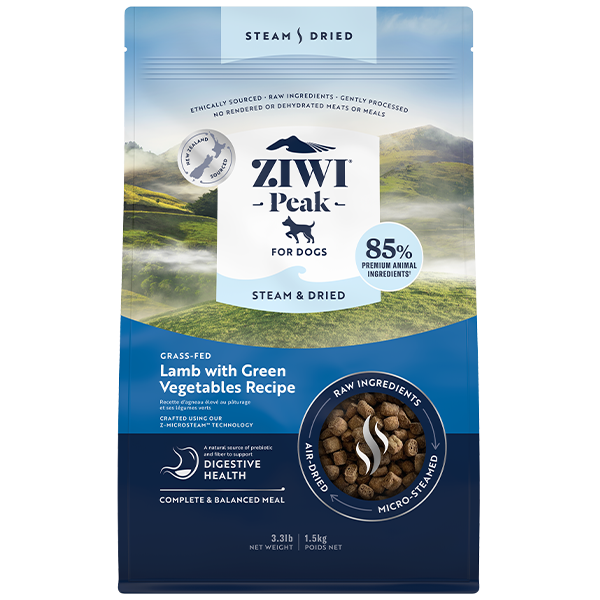 ZIWI Peak Dog Steam-Dried Lamb w/Green Vegetables 1.5kg