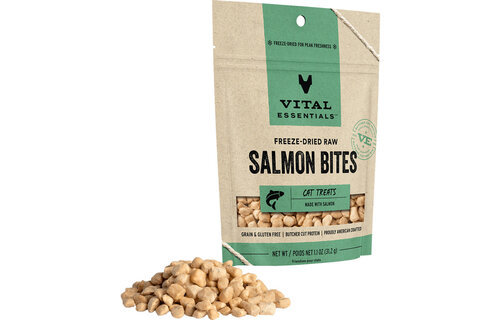 Vital Essentials FD Salmon Bites 1.1oz Cat Treat