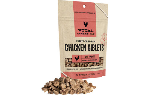 Vital Essentials FD Chicken Giblets 1oz Cat Treat