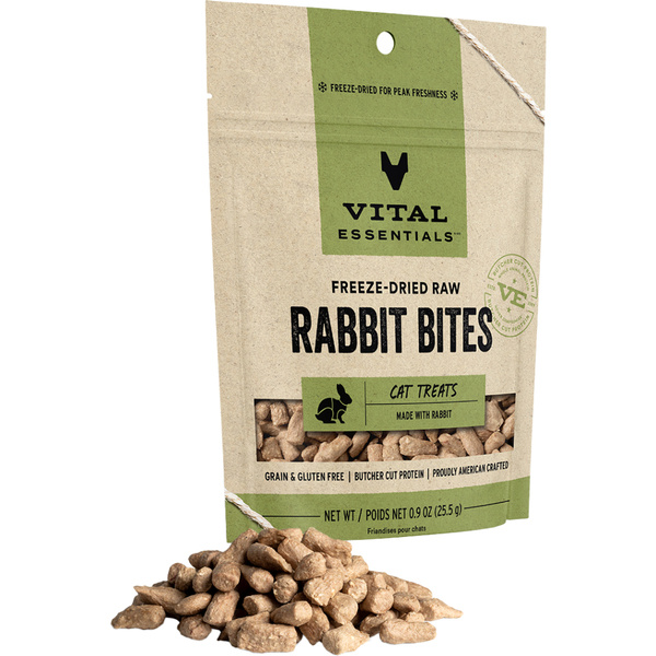 Vital Essentials FD Rabbit Bites  .9oz Cat Treat