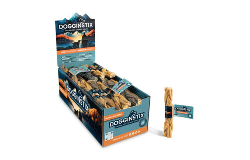 Dogginstix Braided Lamb Collagen 6"