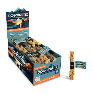 Dogginstix Braided Lamb Collagen 6"