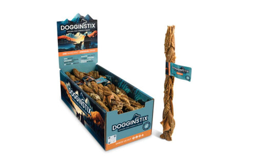 Dogginstix Braided Beef Tripe 12"