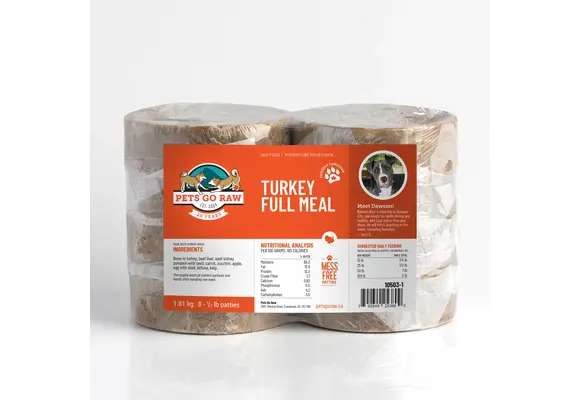 BULK Pets Go Raw Turkey Full Meal 24 lb