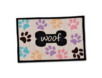 Bella Woof W/Multi Paws Fashion Mat