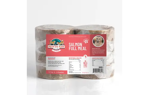 Pets Go Raw Salmon Full Meal 8-1/2 lb Pkg (6 cs)