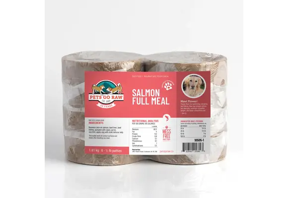 Pets Go Raw Salmon Full Meal 8-1/2 lb Pkg