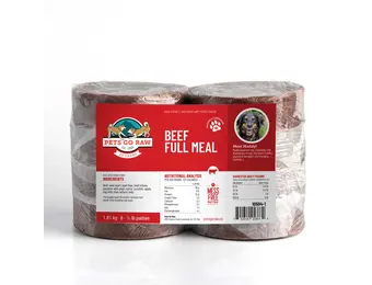 Pets Go Raw Beef Full Meal 8-1/2 lb Pkg