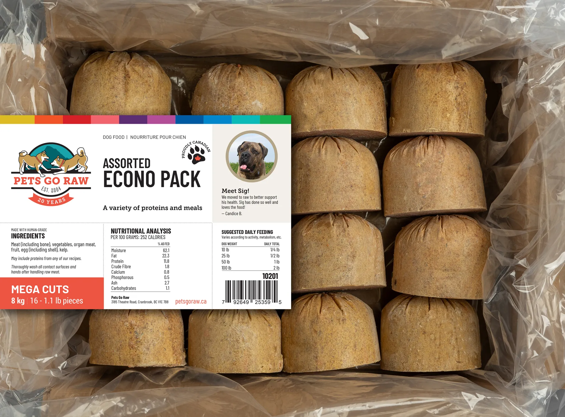 Pets Go Raw Econo  Mega Cuts 17.6 lb