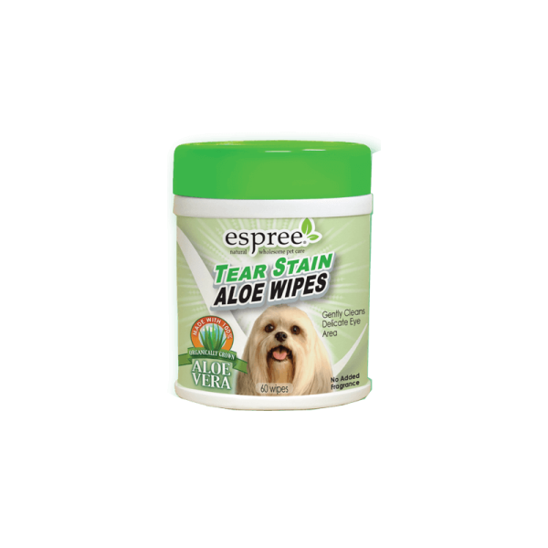 Espree Tear Stain Aloe Wipes 60 ct