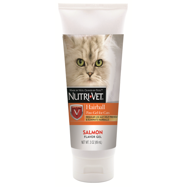 Nuti-Vet Hairball Paw Gel For Cats Salmon 3 oz