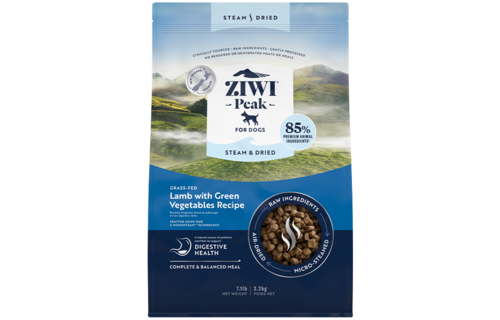 ZIWI Peak Dog Steam-Dried Lamb w/Green Vegetables 3.2 kg