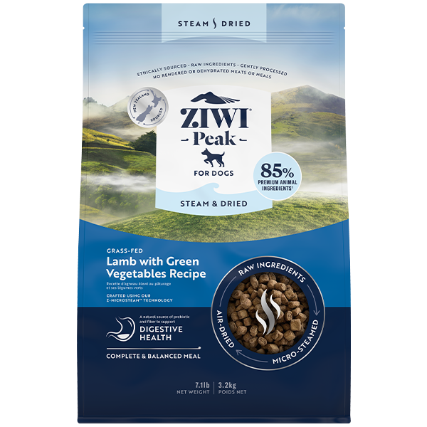ZIWI Peak Dog Steam-Dried Lamb w/Green Vegetables 3.2 kg