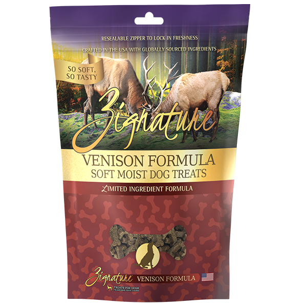 Zignature Hearts Soft Dog Treats Venison  113g
