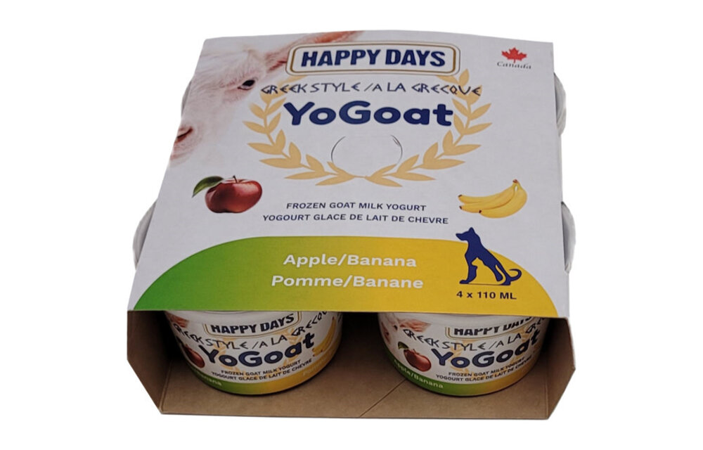 Happy Days Frozen Yo-Goat Banana Apple 4x110ML
