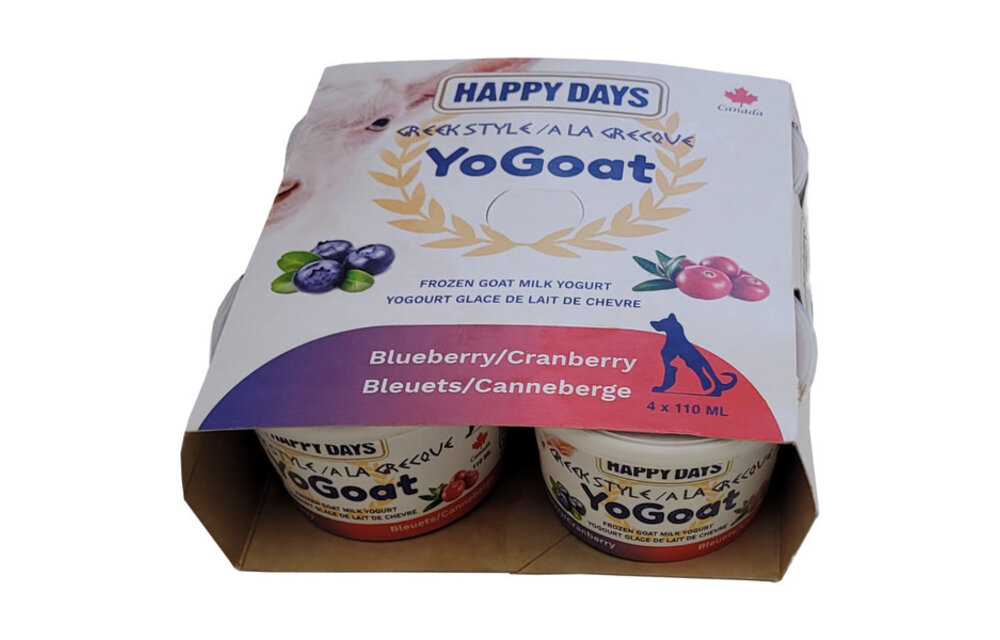 Happy Days Frozen Yo-Goat Cranberry Blueberry 4x110ML