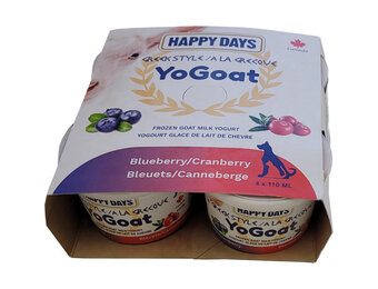 Happy Days Frozen Yo-Goat Cranberry Blueberry 4x110ML