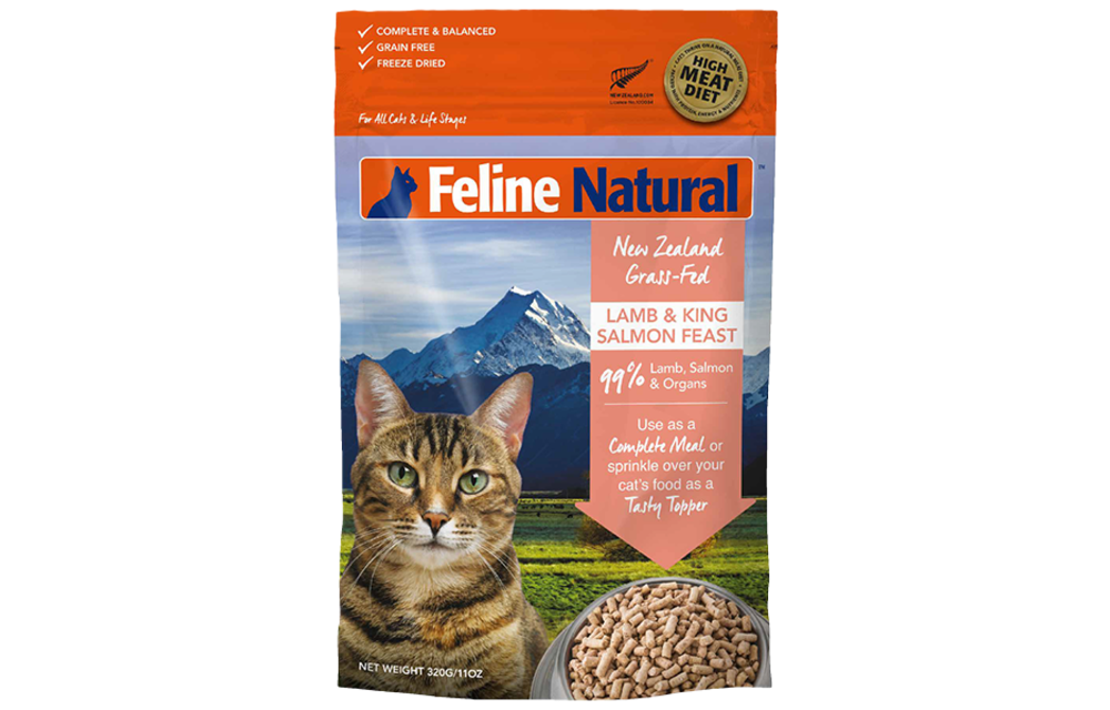 Feline Natural Cat Freeze-Dried Lamb & King Salmon 320 g
