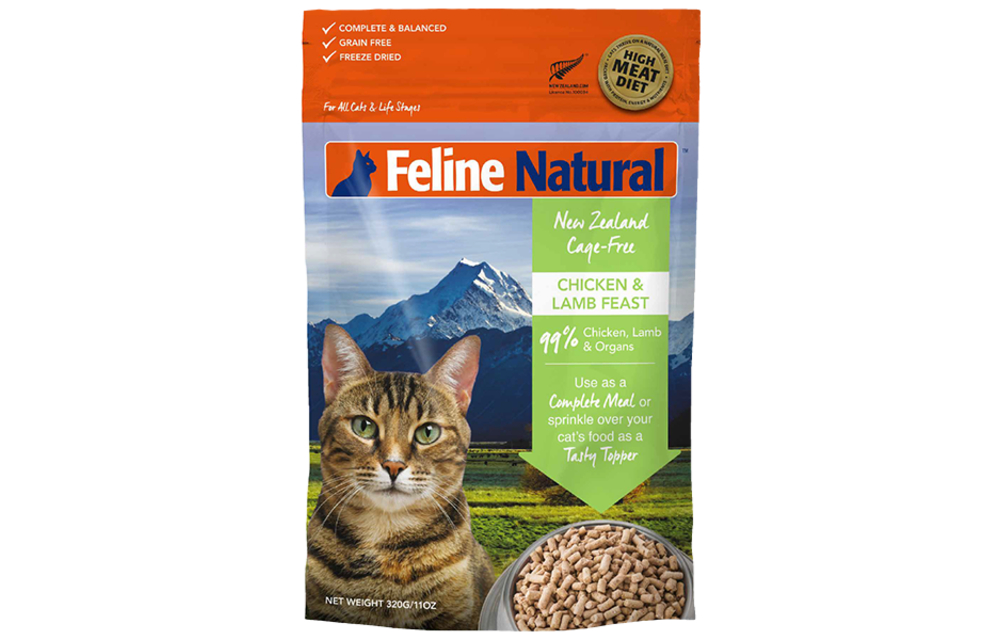 Feline Natural Cat Freeze-Dried Chicken & Lamb 320 g
