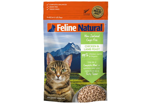 Feline Natural Cat Freeze-Dried Chicken & Lamb 320 g