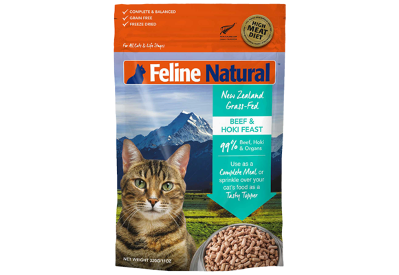 Feline Natural Cat Freeze-Dried Beef & Hoki 320 g